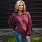 Work For It Merlot Top