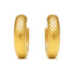 Nella Fish Scale Medium Hoop Earrings Gold