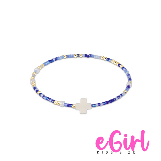 egirl Hope Unwritten Signature Cross Bracelet - Is a Smurf's Butt Blue?