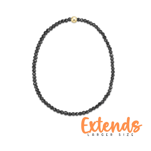 enewton Extends - Faceted Hematite 2mm Bead Bracelet