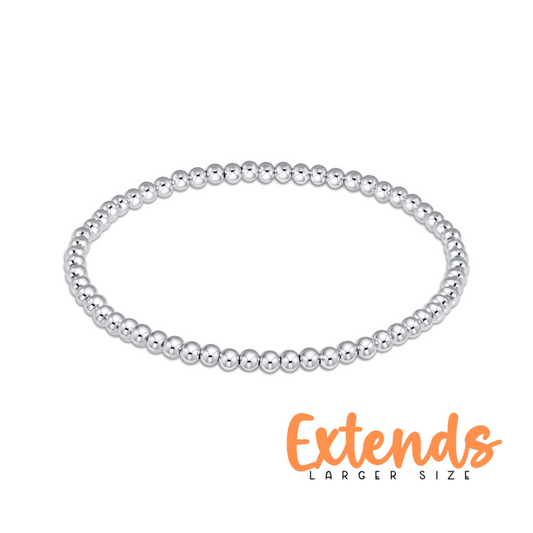 Extends - Classic Sterling 3mm Bead Bracelet