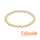 Extends Faceted Bright Silver Hematite Grateful Pattern