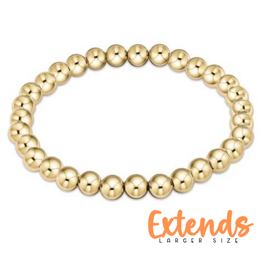 EXTENDS 6mm Gold Classic Bead