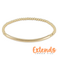 EXTENDS Classic Gold 3mm Bliss Bar Textured