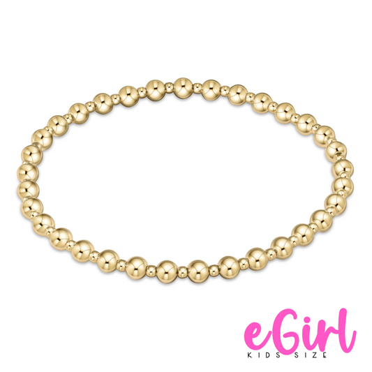 EGIRL 4mm Grateful Gold Pattern Bracelet (KIDS)