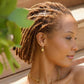 Citara Huggie Hoop Shell Earring