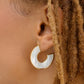 Dua Mother Of Pearl Medium Hoop Earring