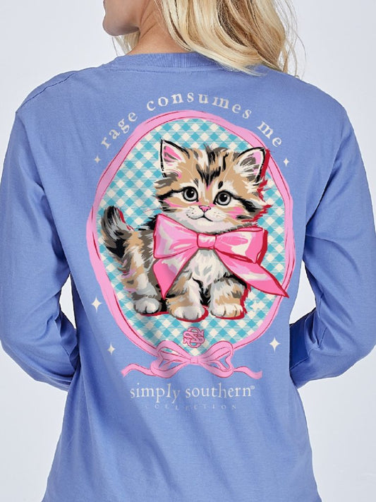 Rage Consumes Me Kitten LS Tee