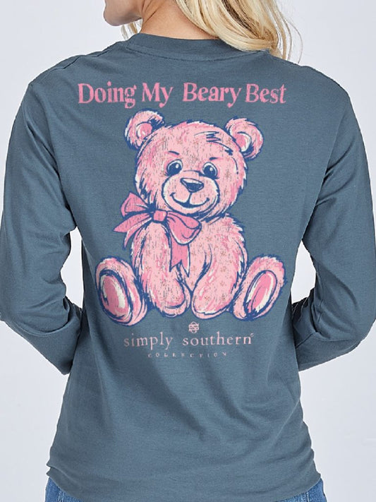 Doin My Beary Best LS Tee
