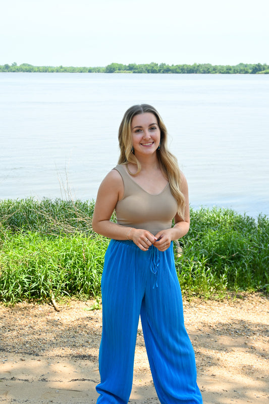 Blue Raspberry Pleated Pants -
