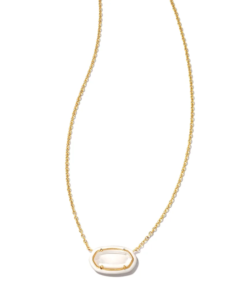 Elisa Enamel Short Gold Ivory Mix