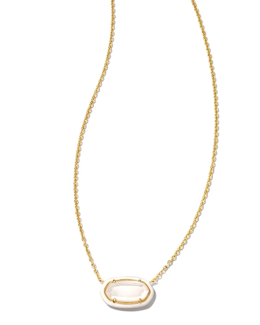 Elisa Enamel Short Gold Ivory Mix