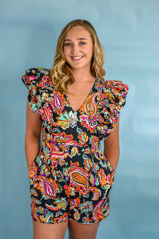 In The Villa Romper - Black -