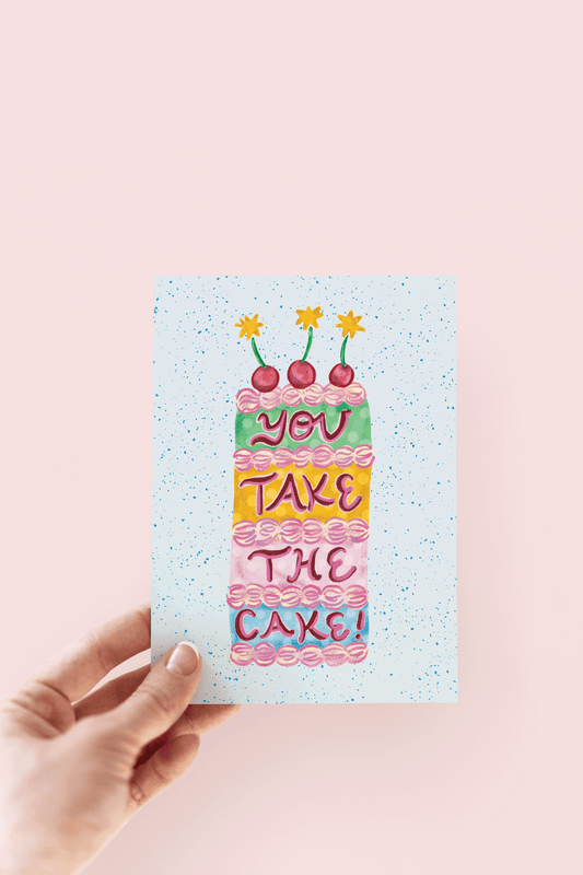 You Take The Cake! Thank You Congrats Cake Greeting Card