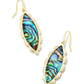 Genevieve Drop Earrings Gold Abalone