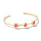 Susie Cuff Gold Hot Pink Opal