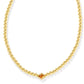 Abbie Beaded Necklace Gold Marbled Amber Illusion - She Chester