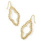 Abbie Beaded Open Frame Earring Gold Metal - She Chester