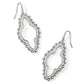 Abbie Beaded Open Frame Earrings Rhodium - She Chester