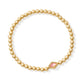 Abbie Beaded Stretch Bracelet Gold Azalea Illusion - She Chester
