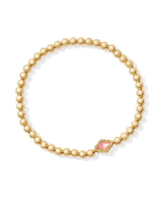 Abbie Beaded Stretch Bracelet Gold Azalea Illusion - She Chester