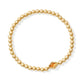 Abbie Beaded Stretch Bracelet Gold Marbled Amber Illusion - She Chester