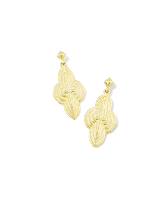 Abbie Metal Drop Earrings Gold Metal - She Chester