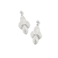 Abbie Metal Drop Earrings Rhodium Metal - She Chester