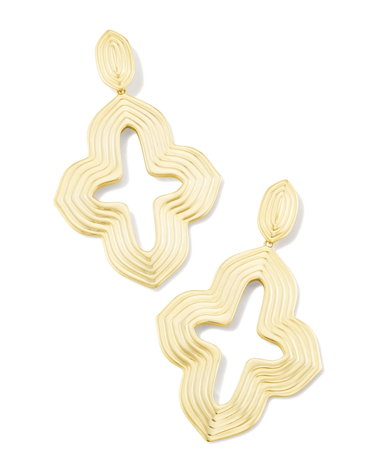 Abbie Metal Statement Earring Gold Metal - She Chester