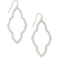 Abbie Open Frame Earring Rhodium Metal - She Chester