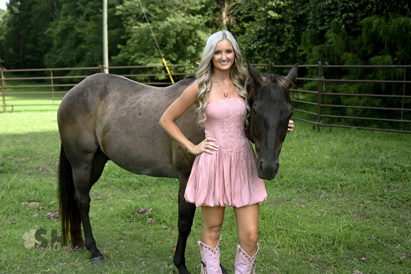 Ace High Pink Bubble Dress - She Chester