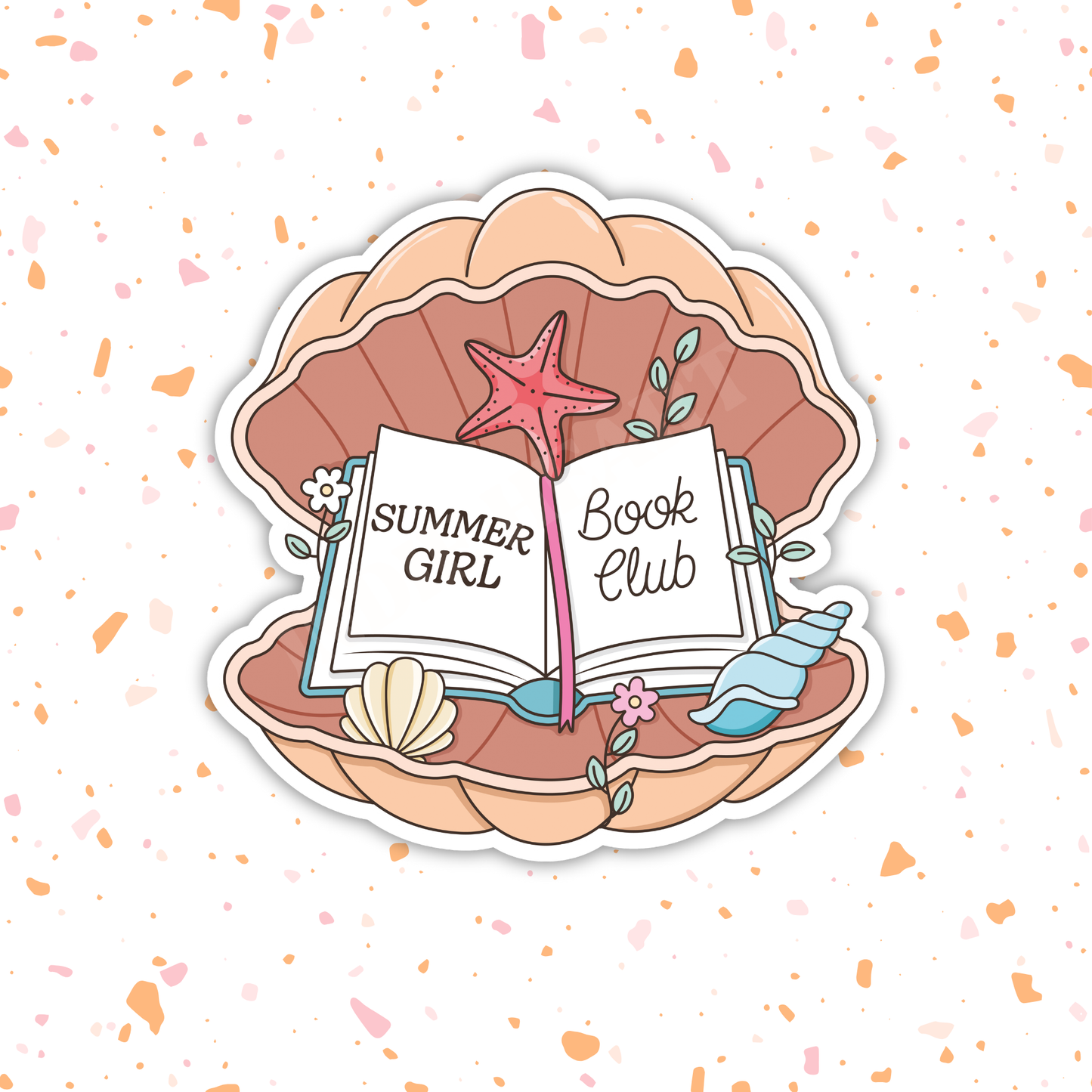 Summer Girl Book Club Vinyl Sticker – Summer Book Lover : 2.5"