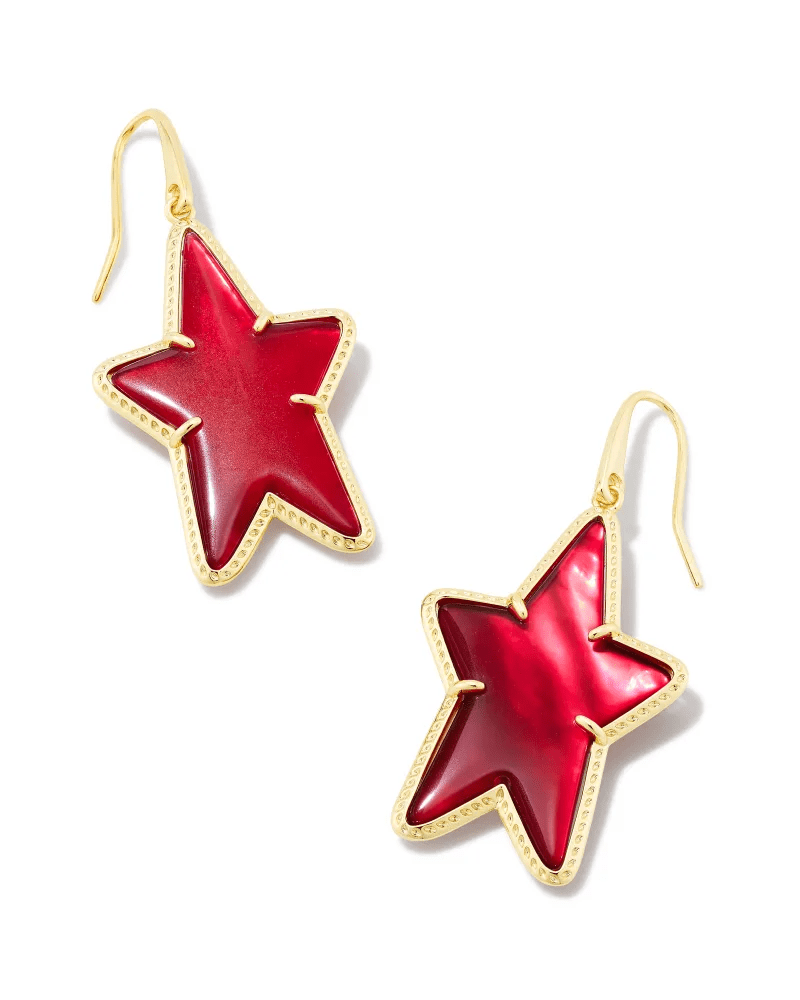 Ada Star Drop Earring Cranberry Illusion - She Chester
