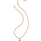 ADELINE SHORT PENDANT NECKLACE VINTAGE GOLD BLUE LAPIS - She Chester