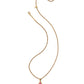 ADELINE SHORT PENDANT NECKLACE VINTAGE GOLD DARK FUCHSIA VARIEGATED MAGNESITE - She Chester
