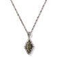 ADELINE SHORT PENDANT NECKLACE VINTAGE SILVER GOLDEN OBSIDIAN - She Chester
