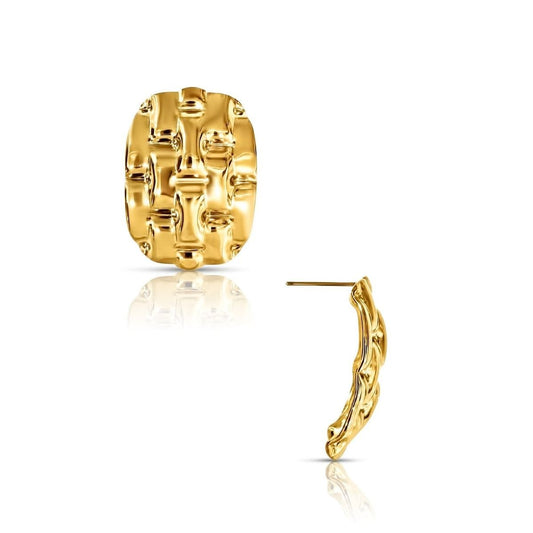 Adley Hammered Drop Earring - She Chester