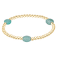 Admire Gem 3mm Gold Bracelet - Amazonite - She Chester