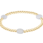 Admire Gem 3mm Gold Bracelet - Aquamarine - She Chester