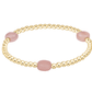 Admire Gem 3mm Gold Bracelet - Pink Opal - She Chester