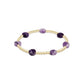 Admire Gold 3mm Bead Bracelet - Amethyst - She Chester
