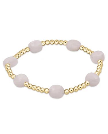 ADMIRE GOLD 3MM BEAD BRACELET - MOONSTONE - She Chester