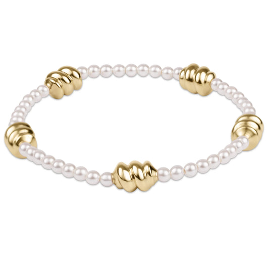 Admire Gold 3mm Pearl Bracelet - She Chester