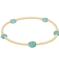 Admire Small Gem 2mm Gold Bracelet - Amazonite - She Chester