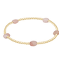 Admire Small Gem 2mm Gold Bracelet - Pink Opal - She Chester