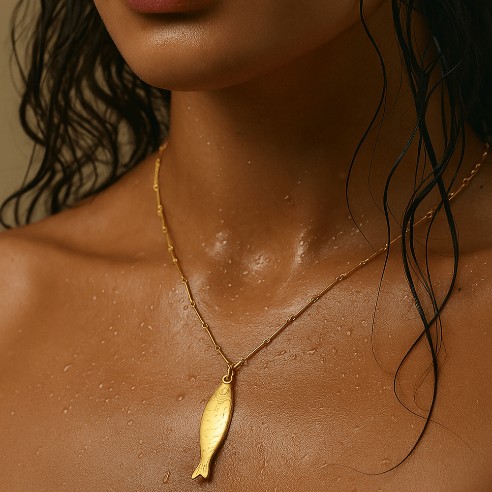 Adoni Fish Pendant Necklace - She Chester