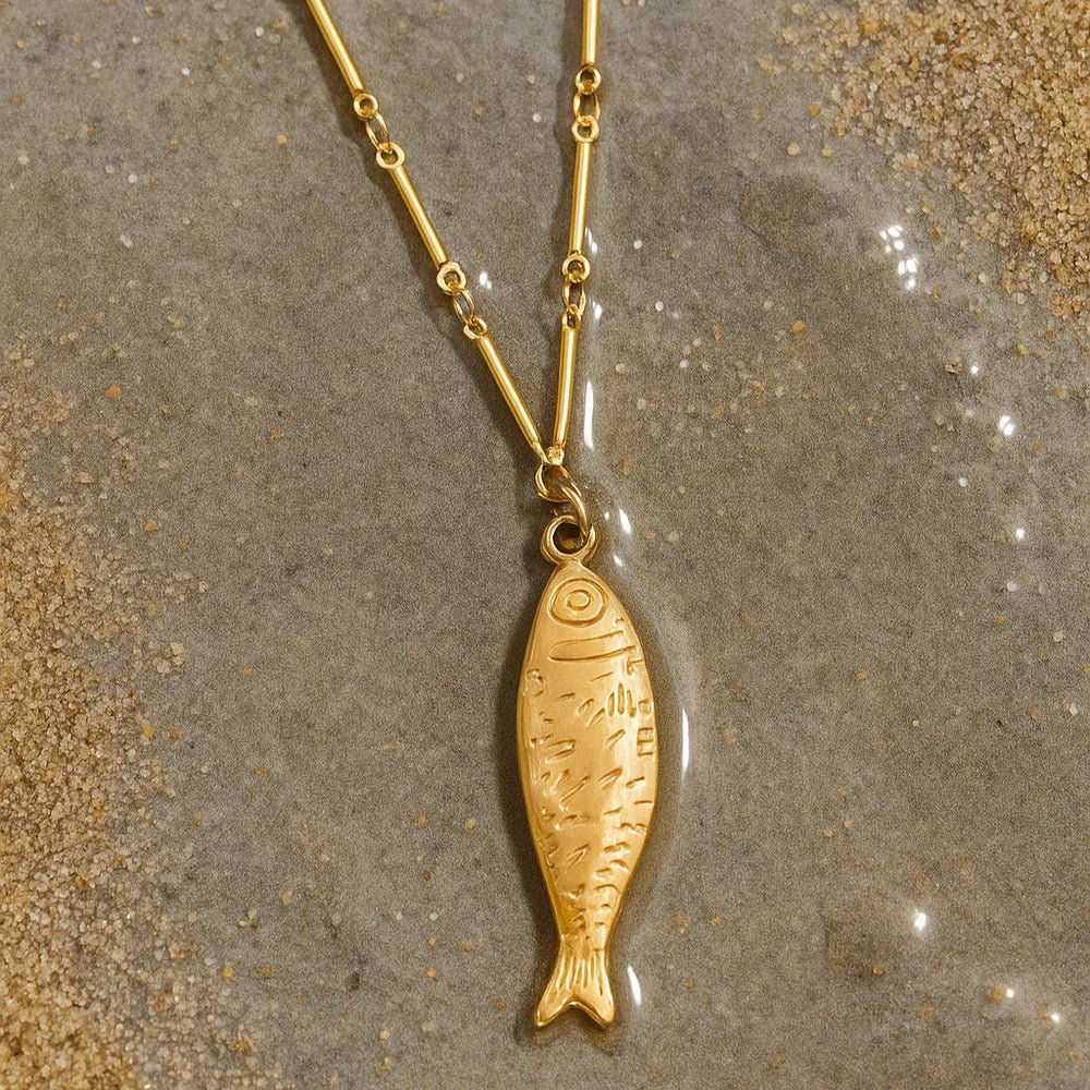 Adoni Fish Pendant Necklace - She Chester