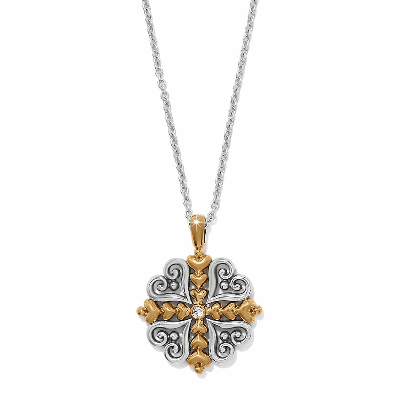 Alcazar Heart Two Tone Necklace JM0100 - She Chester