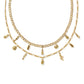 Alexa Vintage Gold Multi Strand Necklace - She Chester