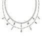 Alexa Vintage Silver Multi Strand Necklace - She Chester